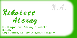 nikolett alexay business card